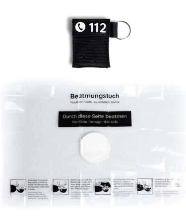 Beating Mask Key Trailer DIN 13154 - CPR Mask in Red or Black | Flexeo | Mouth to Mouth Ventilation Protection | First Aid Resuscitation Protection (24 Pieces Black) - Buy Online on GoSupps.com