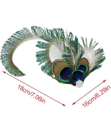 hgnxa TeaParty Fascinator Hair Clip for Party Wedding Women PeacockFeather Fascinator Hair Pin Ethnic Style Church Headdress - Buy Online on GoSupps.com