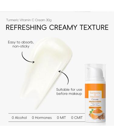 GNAUMORE Turmeric Vitamin Cream Turmeric Whitening and Brightening Cream Moisturizing Vitamin C Repair Gel for Men and Women Dark Spot Remover 30g - Buy Online on GoSupps.com