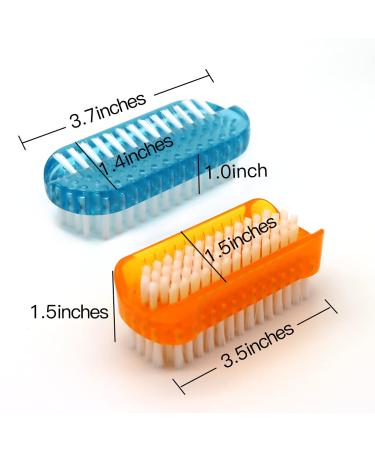 2 Sided Nail Brush Set for Men, Women & Kids - Soft & Stiff Bristles Hand Scrubbing Brushes - 4 Pcs - Buy Online on GoSupps.com