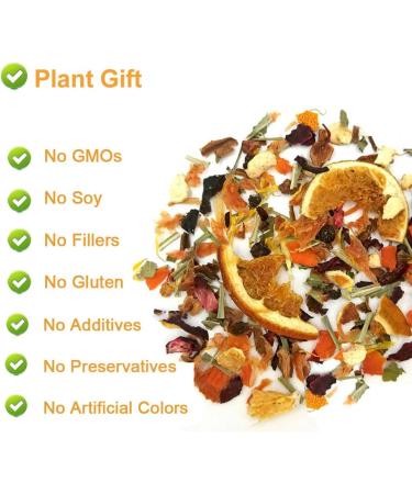 Plant Gift Citrus Grapefruit Herbal Tea All Natural Flavors Loose Leaf White Roselle Lemongrass Blueberries Apples Peppermint Non GMO Vegan Tea Bags Into Iced Tea & Hot Tea 70G/2.5oz - Buy Online on GoSupps.com