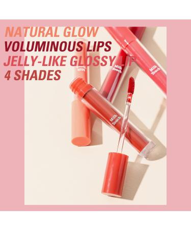 MILKTOUCH Glossy Jelly O Lip Tint (Peach Bear) - Intense Pigment Formula for Clear & Syrupy Finish, Long-Lasting Candy-Coated Gloss - 0.15 fl.oz - Buy Online on GoSupps.com