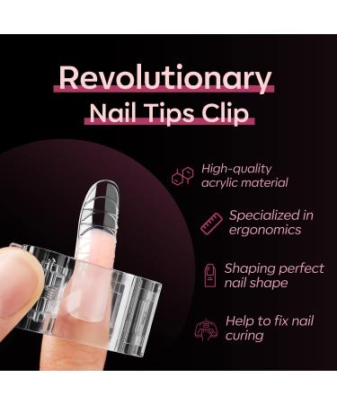 Modelones 12Pcs Nail Tips Clip for Quick Poly Gel Nail Extension - Manicure Nail Art Tool - Buy Online on GoSupps.com