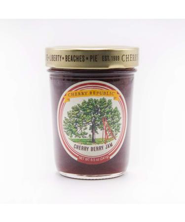 Cherry Republic Cherry Berry Jam - Generous Chunks of Michigan Tart Cherries - 9 oz Jar Cherry Berry 9 Ounce (Pack of 1)