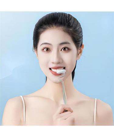 Yanobia S-Shaped Toothbrush | Scientific Vertical Brush for Deep Cleaning & Gum Care | Adult Pink Rose - Buy Online on GoSupps.com