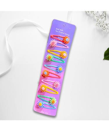 Cute 40 Pcs Hair Clips for Girls - Multi Coloured Metal Snap Hair Accessories with Different Designs - Flower Clips for Baby Girls - 2 Inches Long - Buy Online on GoSupps.com