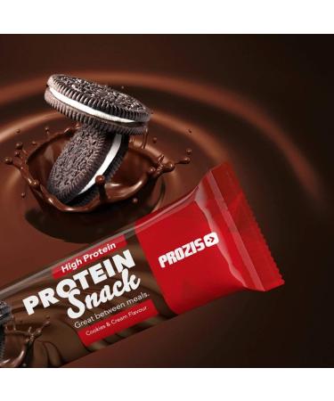 Prozis 12 x Protein Snack 30 g Cookies and Cream - Buy Online on GoSupps.com