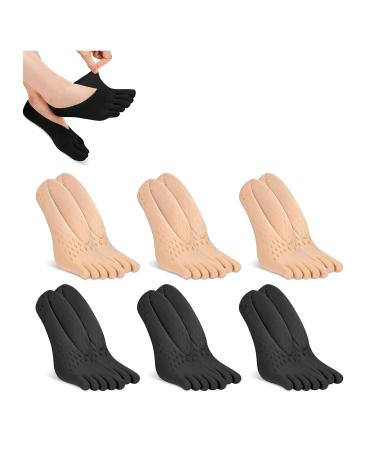 BEIJIXI 6Pairs Projoint Antibunions Health Sock Orthotoe Compression Toe Socks Toe Socks Women Five Finger Socks