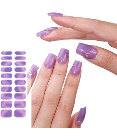 Bottone Semi Cured Gels Nails Stickers Light Required Nails Polish Strips Gels Nail Strips Nails Decortions for Party Wedding Style5 - Buy Online on GoSupps.com