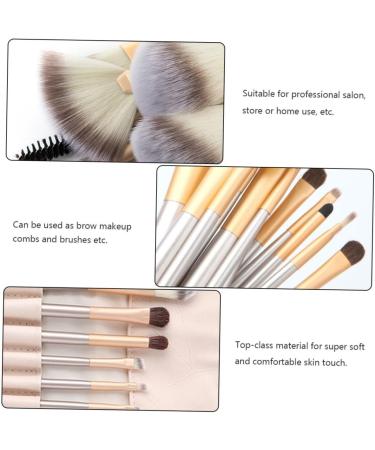 Housoutil 1 Set Set Makeup Brush Set Powder Brush Wood Handle Brush Nylon Brush Eyebrow Comb Eyebrow Brush Foundation Aluminum Tube Wooden Handle Brush Travel Major White 14.5X0.5cm White - Buy Online on GoSupps.com
