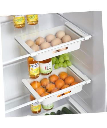 Mikikit 4 pcs Fridge Multi-purpose Container Egg Household White Refrigerator Fruit Storage Case for Drawer Whitex2pcs 26x18cmx2pcs - Buy Online on GoSupps.com