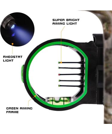 LWANO 5 Pin Bow Sight with Rheostat Light and Reversible Mount - Precision Accuracy for Archery Enthusiasts - Buy Online on GoSupps.com