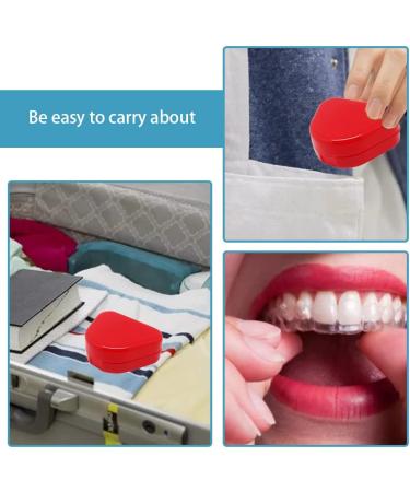 Buy Taoranju 2-Piece Orthodontic Retainer Cases - Ventilated Dental Storage Boxes in Red & Blue for Mouth Protection - Buy Online on GoSupps.com