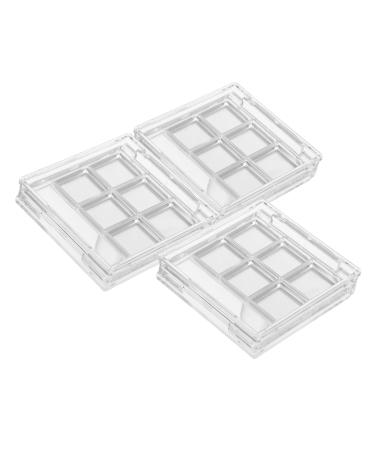 Beaupretty 3 Ensembles Palette de Maquillage Vide Transparente Cases avec Emplacement Pinceau Lot de Vides pour Fards Paupi res Rangement Pratique pour chantillons et Usage