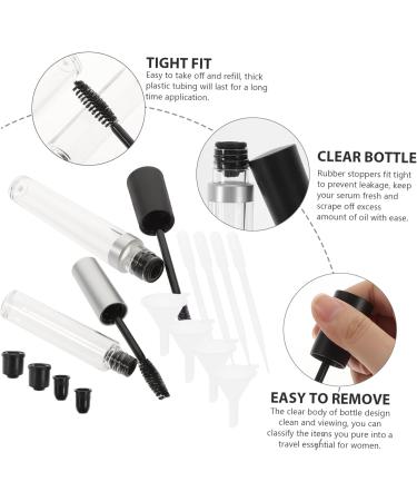PLAFOPE 2pcs Empty Eyeliner Vials Empty Mascara Tube Clear Mascara Tubes Eyelash Growth Oil Tube - Buy Online on GoSupps.com