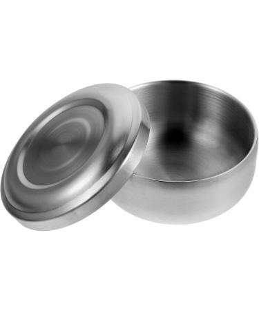 ARTIBETTER Stainless Steel Shaving Bowl with Lid | Premium Men's Shaving Soap & Cream | Silver Shaving Accessory for Smooth Shaves - Buy Online on GoSupps.com
