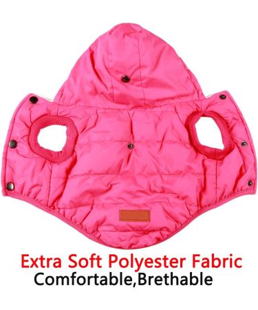 JoyDaog(Warm Fleece Lining Dog Hoodie in Winter Small Dog Jacket Puppy Coats with Hooded(Pink S) S (Pack of 1) Pink - Buy Online on GoSupps.com