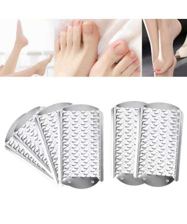 6Pcs Foot File Callus Replacement Blades Pedicure Rasp Stainless Steel Big Hole
