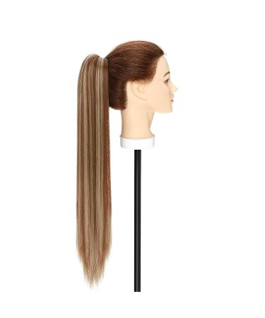 S-NOILITE Voluminous Hair Extension - Smooth Ponytail Braid Hair Piece 66cm Light Brown & Gray Blonde - International Shipping Available - Buy Online on GoSupps.com