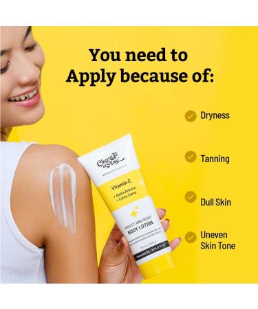 Chemist at Play Brightening Body Lotion with Ceramides | Alpha Arbutin Camu Camu & Vitamin C | All Skin Types | For Bright Moisturized & Glowing Skin | 200 ml - Buy Online on GoSupps.com