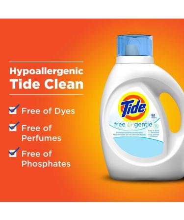 Tide Free & Gentle Liquid Laundry Detergent - Unscented 1.47 L (32 Loads) | Buy Internationally - Buy Online on GoSupps.com