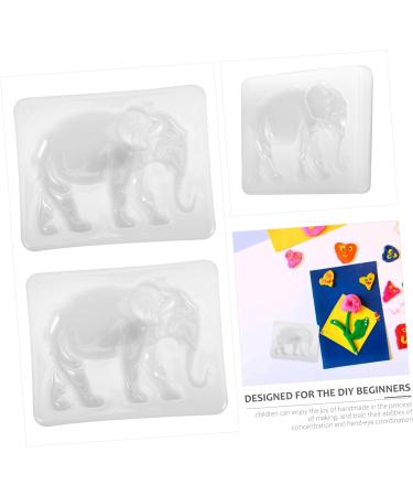 Hohopeti 2pcs Elephant Epoxy Mold stencils for crafts molds for chocolate Silicone DIY Mould coaster 3d Soap - Buy Online on GoSupps.com