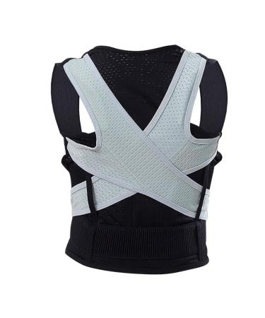 Invisible Back Brace Posture Corrector Kids Teenager Hunchback Correction Belt Adult Full Back Support Belt Provides Shoulder Neck Clavicle Pain Relief (Color : Gray Size : X-Large) X-Large Gray
