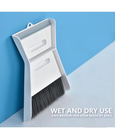 Brooms Dustpan and Scraper Set - Portable Cleaning Brush and Dustpan Set Small Dustpan and Brush Set for Office Cleaning Sofa Desk Pet Car Nests - Buy Online on GoSupps.com