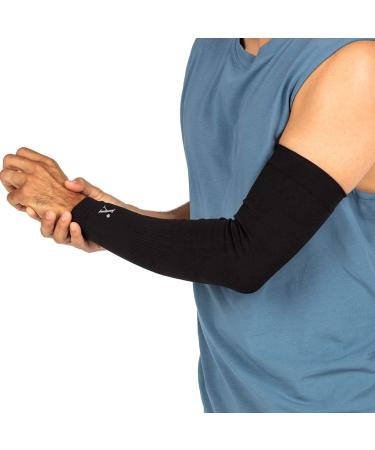 NUFABRX Pain Relieving Arm Compression Sleeve for Men & Women | Full Arm Cover and Elbow Brace | All Day Relief Against Arthritis Tendonitis and Tennis Elbow | One Size Fits Most