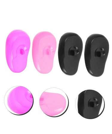Healeved 4pcs Hair Dye Earmuffs - Black Ear Cuff Baking Oil Shawl - 7.5x5cm - Assorted Color | Shop Now - Buy Online on GoSupps.com
