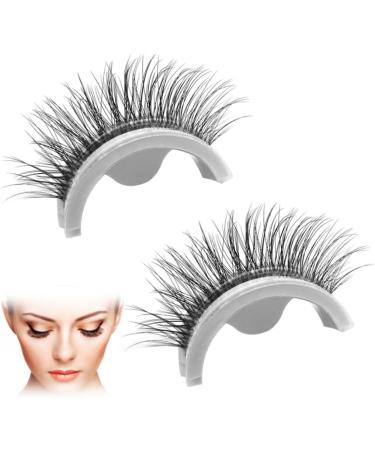 Reusable Self-Adhesive False Eyelashes 3D Makeup Lashes Eyelashes Easy To Put On Handmade False Eyelashes for Women and Girls Eye Makeup Tool 1Pair Style3 - Buy Online on GoSupps.com