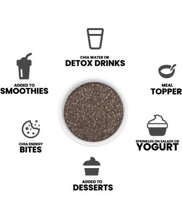 Graines de chia crues pour perte de poids avec om ga-3 riches en calcium non torr fi es (200 g) 200 g (Lot de 1) - Buy Online on GoSupps.com