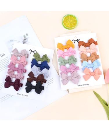 20 Pcs Baby Girls Hair Clips - Mini Bows Grosgrain Ribbon Hair Pins for Toddlers - Buy Online on GoSupps.com