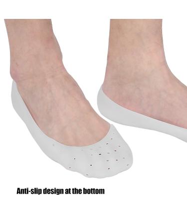 Breathable Non-Slip Silicone Foot Protector - White Large Size - Soft Silicone Socks for Foot Care - Buy Online on GoSupps.com