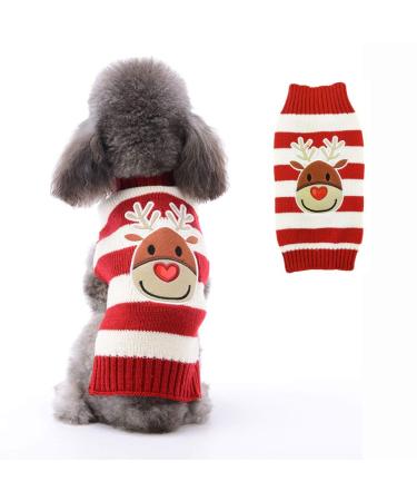 Petcare dog sweater Christmas dog turtleneck sweater Christmas pattern knitwear warm pet sweater for dog puppies party puppy gift for dog reindeer s
