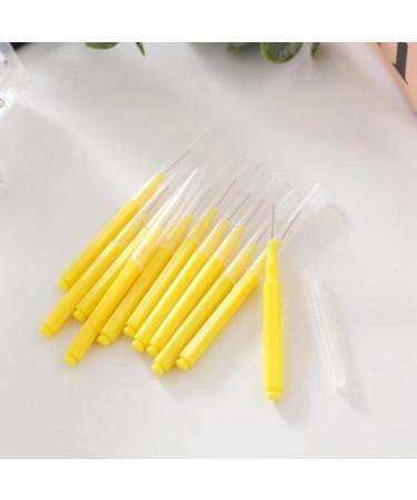 Interdental Brush Set - 40 Ultrathin Brushes for Braces | 0.4mm Soft Cleaning Tool for Adults - Yellow | Perfect for Tooth Gaps & Interdental Spaces - Buy Online on GoSupps.com