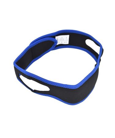 Stop Snore Belt Chin Strap Adjustable for Men Women for Office for Bedroom(Blue Black)