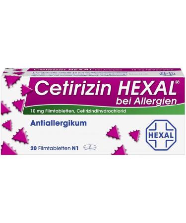 CETIRIZIN HEXAL Film-Coated Tablets for Allergies - 20 pcs | Fast International Shipping - Buy Online on GoSupps.com