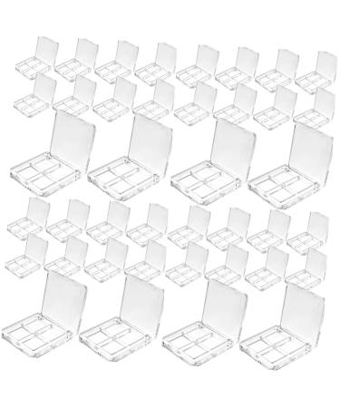 Didiseaon 40 Pcs Boxes Eye Shadow Box Blush for Cheeks Palette Clear Empty Eyeshadow Pallets Blush Box Make up 6x6cmx4pcs Transparentx4pcs