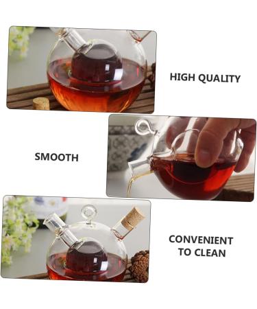 Zerodeko 2 Pcs Kitchen Oil Control Pot Honey Dispenser Container with Lid Oil Sealing Bottle Glass Caster Glass Storage Bottle with Cork Oil Dispenser Bottle Olive Oil Food Glass Bottle 11.5x10cmx2pcs Transparent Colorx2pcs - Buy Online on GoSupps.com