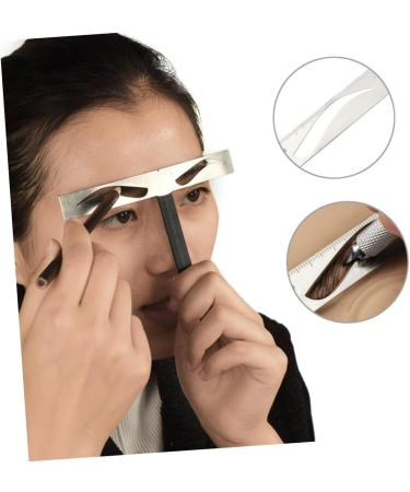 Hemoton 1pc Eyebrow Stencil Eyebrow Ruler Stencil Eyebrow Drawing Tool Positioning Ruler Stainless Steel Size 1 As Shown - Buy Online on GoSupps.com