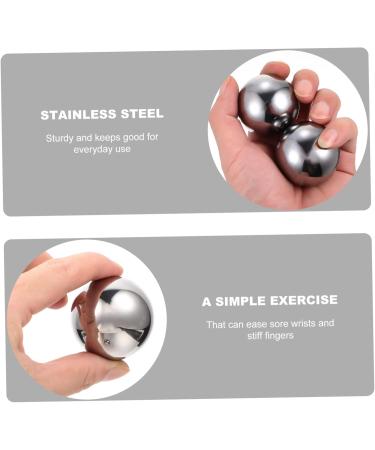 Homsfou Stainless Steel Handballs - Stress Relief & Massage Toys - Handmade Metal Sports Balls for Kids & Adults - Buy Online on GoSupps.com
