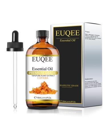 EUQEE Copaiba Essential Oil 118ml Pure Copaiba Oil Aromatherapy Essential Oil Natural Essential Oils for Diffusers for Home Humidifier Relax Copaiba 118.00 ml (Pack of 1)