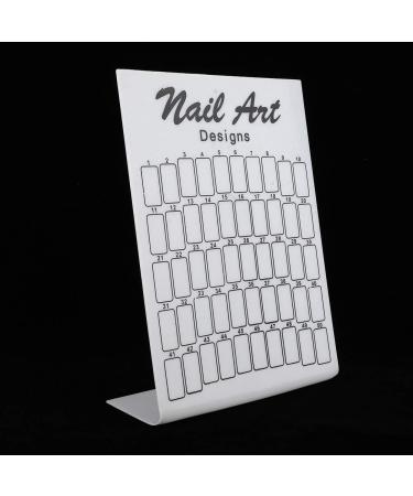 Nail Color Card & Nail Art Display - UV Gel & Polish Color Boards for Nail Studios | Premium Quality Nail Tools (White) - Buy Online on GoSupps.com