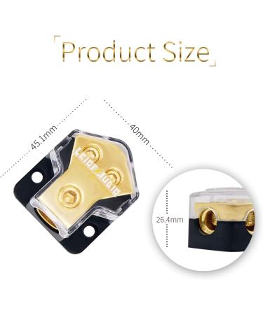 LEIGESAUDIO 2-Way Amp Copper Power Distribution Block for Car Audio Splitter (1Pack) - Buy Online on GoSupps.com