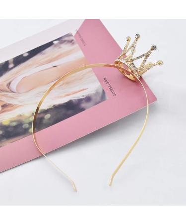 NSLS Shiny Gold Birthday Crown Tiara for Girls - Princess Headband Decoration - Buy Online on GoSupps.com