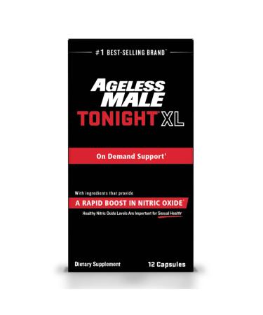 Ageless Male Tonight XL Nitric Oxide Booster Supplement. Powerful, Safe & Effective Male Enhancement Pills. Boost Performance on Demand. 12 Ct Capsules 12 Count (Pack of 1)