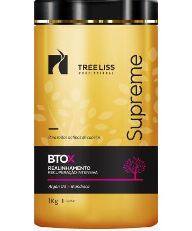Tree Liss BTOX Mandioca Supreme 1Kg Hair Mask Treatment Botox Frizz Remove Volume Reduce Smooth Wave Capillary Realigning