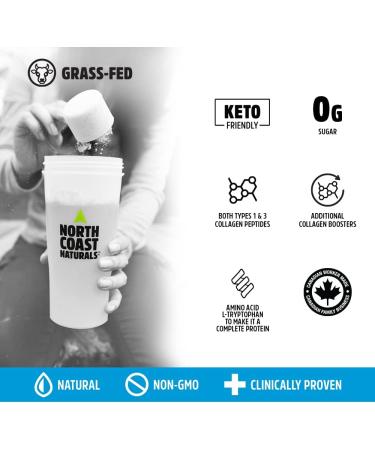 North Coast Naturals Boosted Bovine Collagen peptides Grass Fed Certified 500 g Unflavoured - Buy Online on GoSupps.com