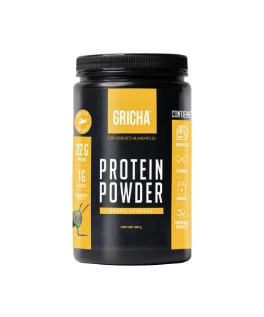 GRICHA Protein Powder with Supplements. Cricket and Plant Based Best for Your Gut fulled with The 50% of Your Daily Needs of Probiotics Vitamin B12 Vitamina D Zinc and Iron. (1.8 Lbs Vanilla) Vanilla 28.22 Ounce